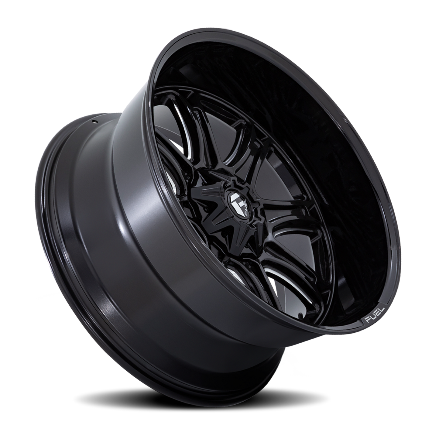 Aluminum Wheels 20X9 Darkstar FC853BE 8 On 170 Gloss Black Milled 125.1 Bore 1 Offset Fuel Off Road Wheels
