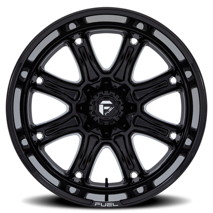Aluminum Wheels 20X9 Darkstar FC853BE 8 On 170 Gloss Black Milled 125.1 Bore 1 Offset Fuel Off Road Wheels