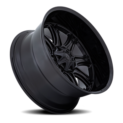 Aluminum Wheels 20X10 Darkstar FC853MB 8 On 165.1 Matte Black/Gloss Black Lip 125.1 Bore -18 Offset Fuel Off Road Wheels