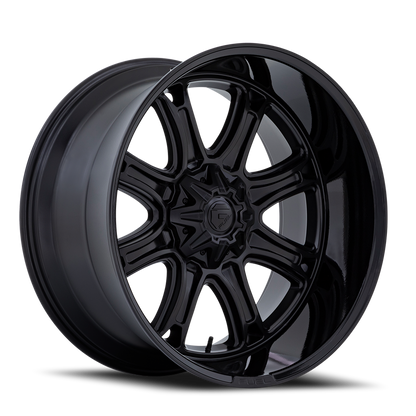 Aluminum Wheels 22X10 Darkstar FC853MB 5 On 127/5 On 139.7 Matte Black/Gloss Black Lip 87.1 Bore -18 Offset Fuel Off Road Wheels