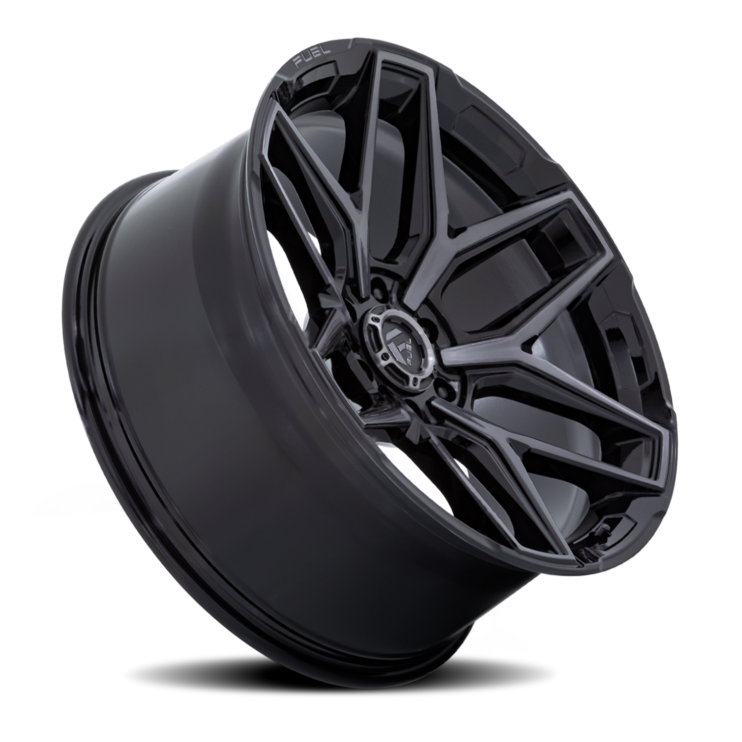 Aluminum Wheels 20X9 Flux 6 FC854BT 6 On 120 Gloss Black Brushed Gray Tint 66.9 Bore 20 Offset Fuel Off Road Wheels