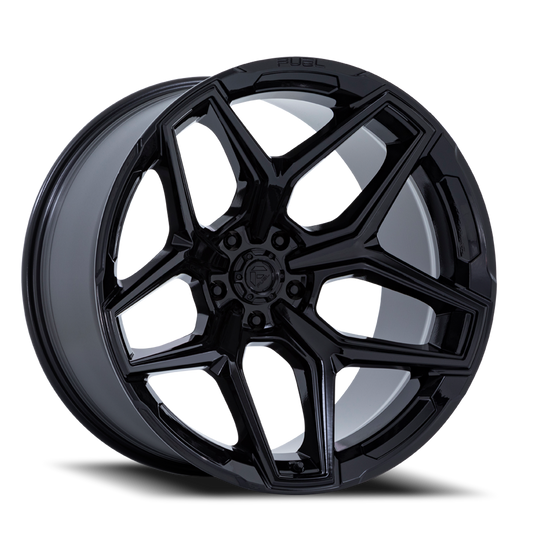 Aluminum Wheels 20X9 Flux 6 FC854BX 6 On 139.7 Gloss Black 106.1 Bore 1 Offset Fuel Off Road Wheels