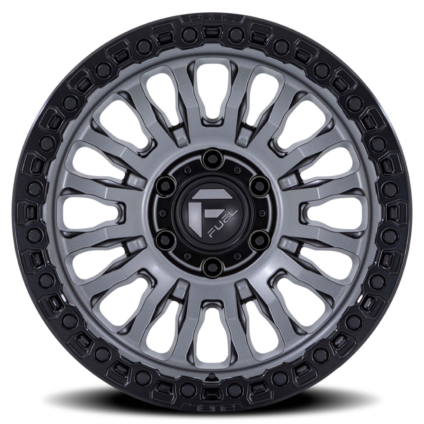 Aluminum Wheels 20X9 Rincon SBL FC857AB 6 On 135 Matte Gunmetal Gray Matte Black Lip 87.1 Bore 1 Offset Fuel Off Road Wheels