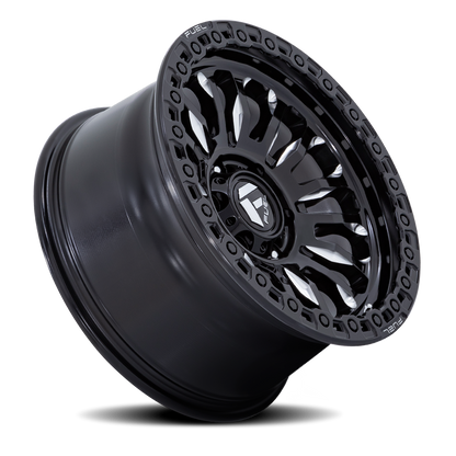 Aluminum Wheels 18X9 Rincon SBL FC857BE 5 On 127 Gloss Black Milled 71.5 Bore 1 Offset Fuel Off Road Wheels