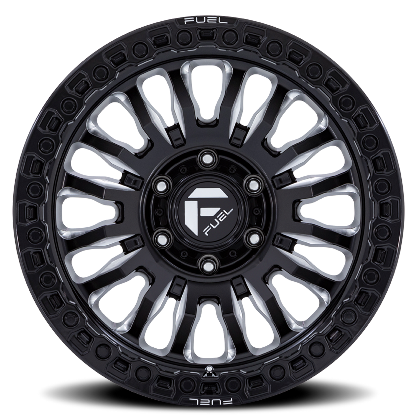 Aluminum Wheels 20X10 Rincon SBL FC857BE 8 On 170 Gloss Black Milled 125.1 Bore -18 Offset Fuel Off Road Wheels