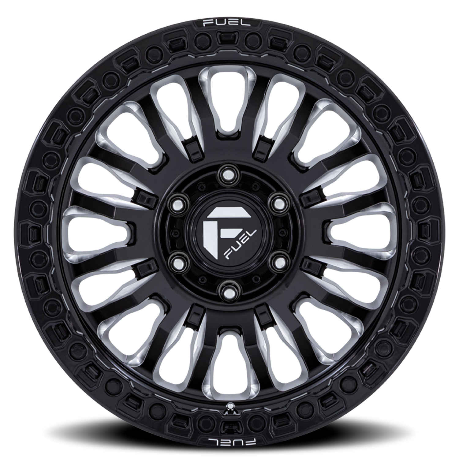 Aluminum Wheels 20X9 Rincon SBL FC857BE 6 On 139.7 Gloss Black Milled 106.1 Bore 1 Offset Fuel Off Road Wheels