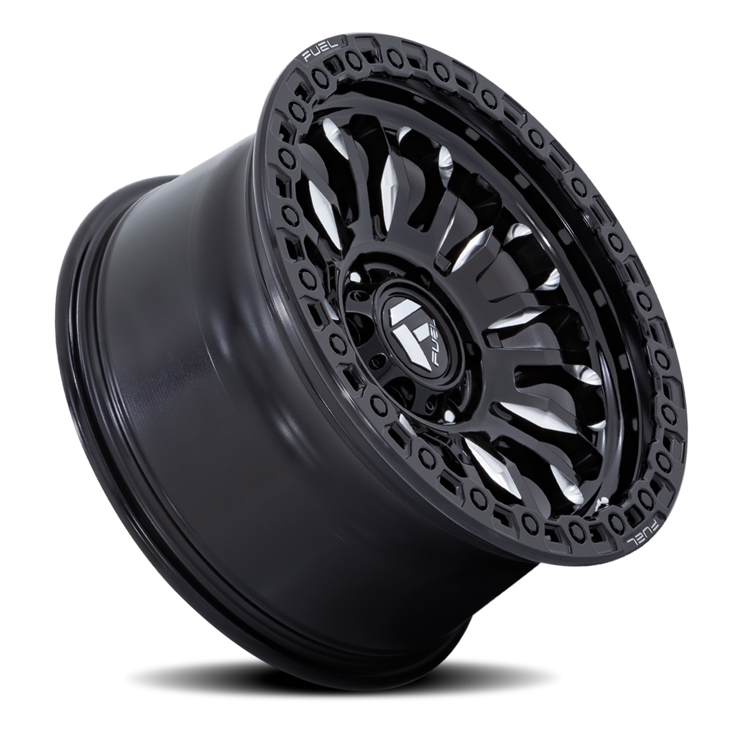 Aluminum Wheels 20X9 Rincon SBL FC857BE 5 On 139.7 Gloss Black Milled 78.1 Bore 1 Offset Fuel Off Road Wheels