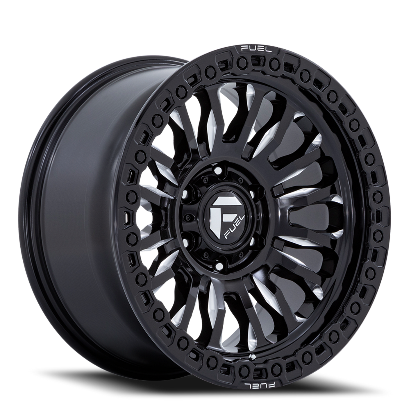 Aluminum Wheels 20X9 Rincon SBL FC857BE 8 On 170 Gloss Black Milled 125.1 Bore 20 Offset Fuel Off Road Wheels