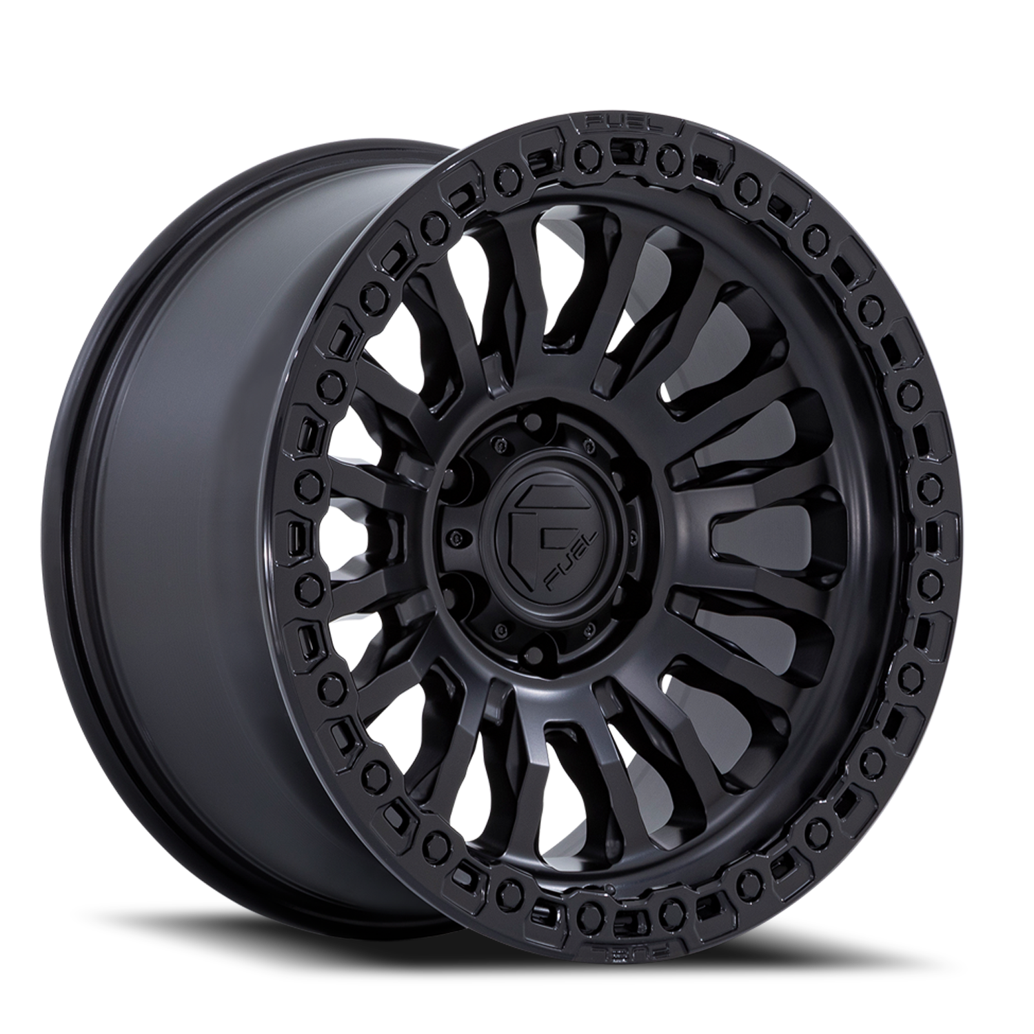 Aluminum Wheels 17X9 Rincon SBL FC857MB 6 On 139.7 Matte Black/Gloss Black Lip 106.1 Bore 1 Offset Fuel Off Road Wheels