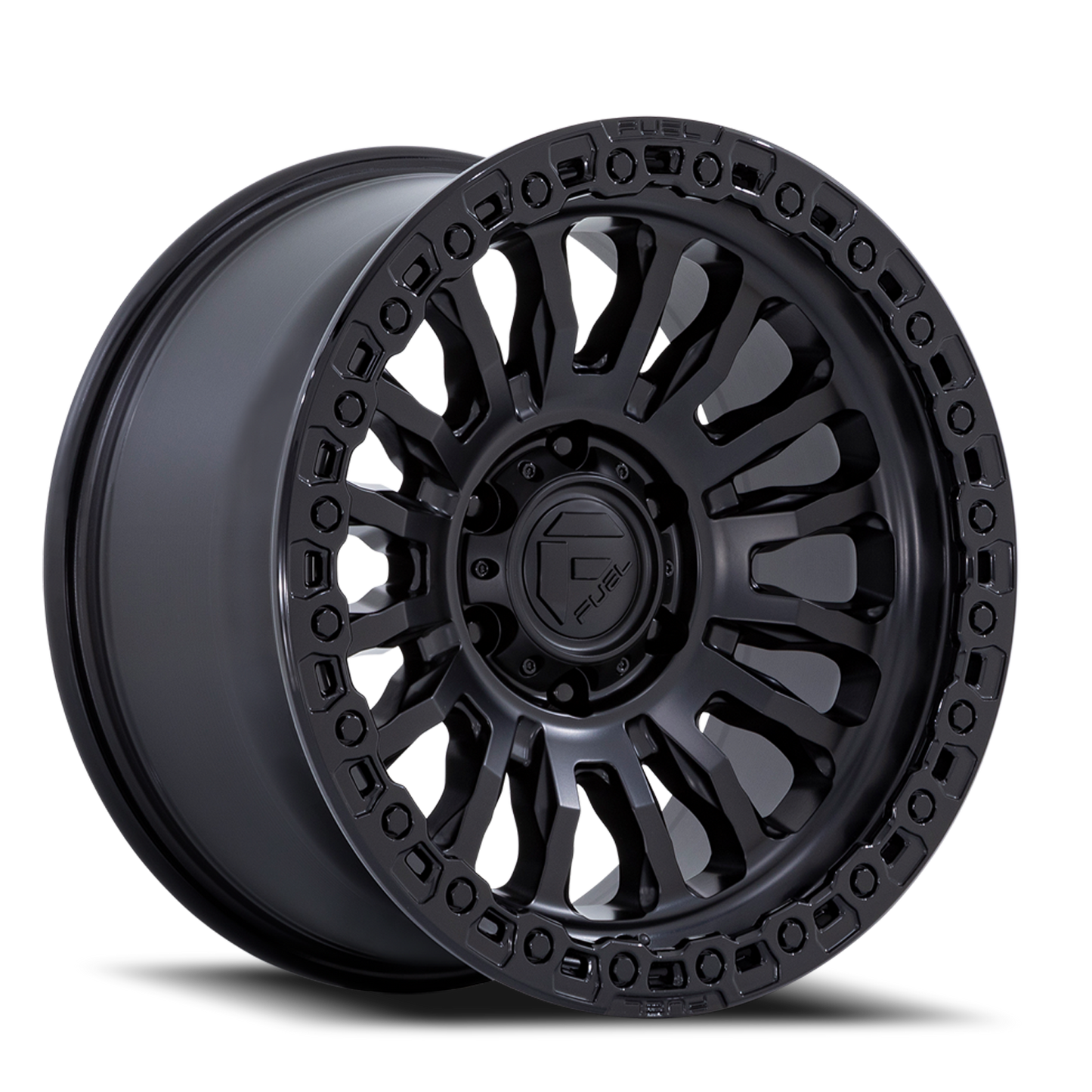 Aluminum Wheels 18X9 Rincon SBL FC857MB 6 On 139.7 Matte Black/Gloss Black Lip 106.1 Bore 1 Offset Fuel Off Road Wheels