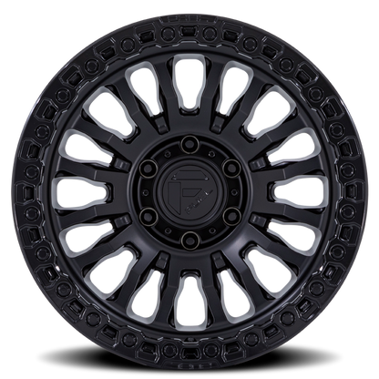 Aluminum Wheels 18X9 Rincon SBL FC857MB 8 On 165.1 Matte Black/Gloss Black Lip 125.1 Bore 1 Offset Fuel Off Road Wheels