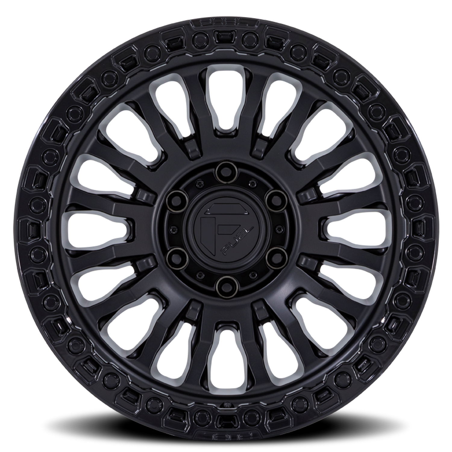 Aluminum Wheels 20X9 Rincon SBL FC857MB 8 On 180 Matte Black/Gloss Black Lip 124.2 Bore 20 Offset Fuel Off Road Wheels