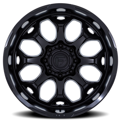 Aluminum Wheels 20X10 Scepter FC862 MX 8 On 165.1 Blackout 125.1 Bore -18 Offset Fuel Off Road Wheels