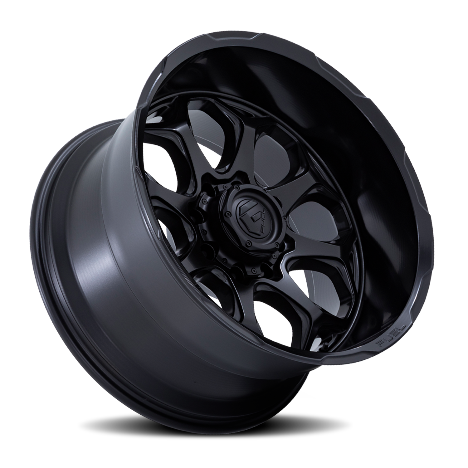 Aluminum Wheels 22X10 Scepter FC862 MX 6 On 135 Blackout 87.1 Bore -18 Offset Fuel Off Road Wheels