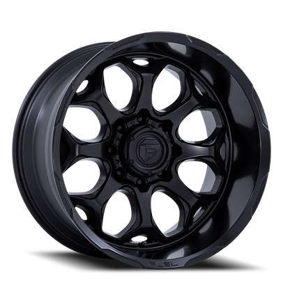 Aluminum Wheels 22X12 Scepter FC862 MX 8 On 165.1 Blackout 125.1 Bore -44 Offset Fuel Off Road Wheels