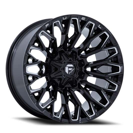 Aluminum Wheels 20X10 Strike FC865 BE 6 On 135/6 On 139.7 Gloss Black Milled 106.1 Bore -18 Offset Fuel Off Road Wheels