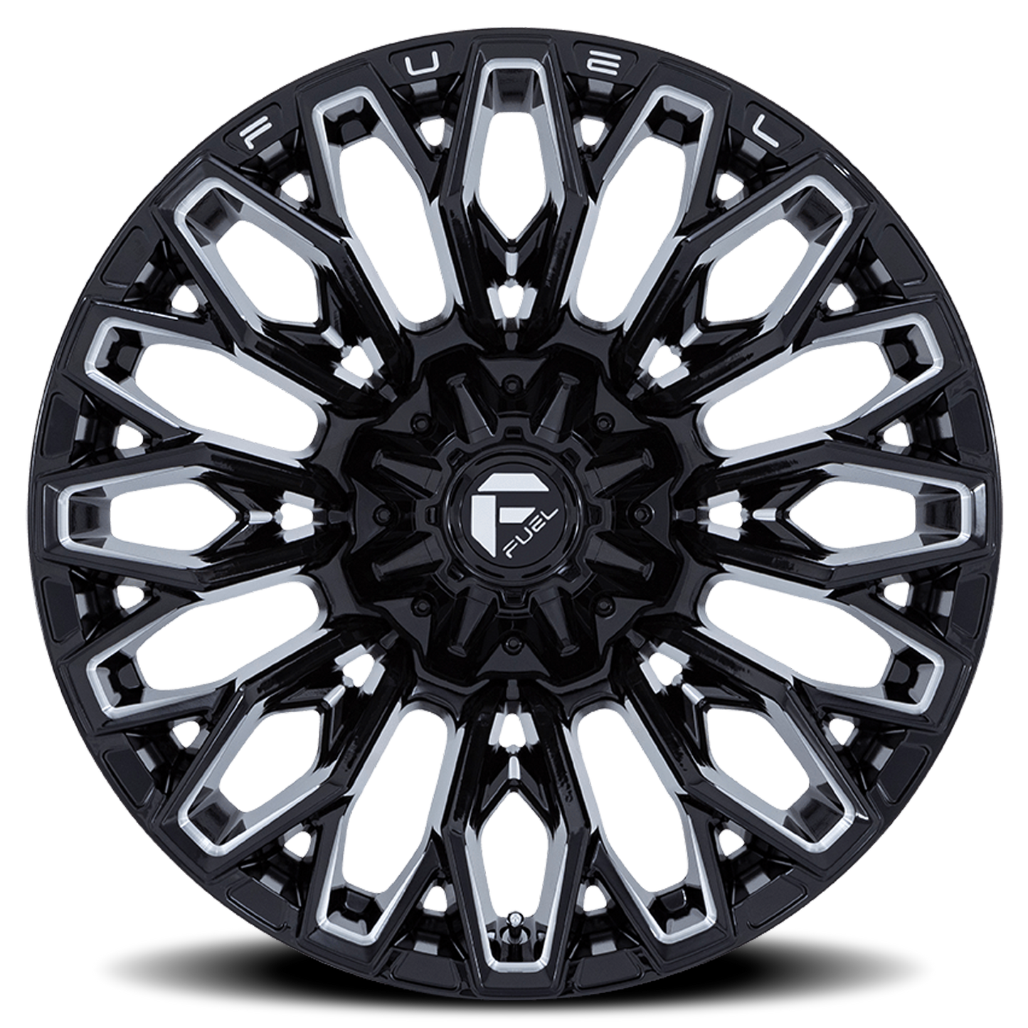 Aluminum Wheels 20X10 Strike FC865 BE 8 On 165.1 Gloss Black Milled 125.1 Bore -18 Offset Fuel Off Road Wheels
