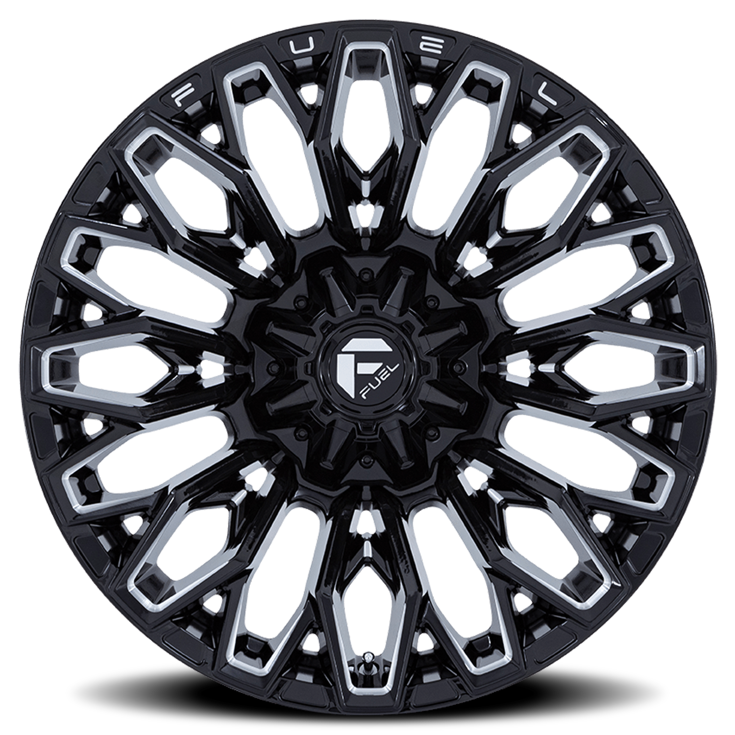 Aluminum Wheels 20X10 Strike FC865 BE 8 On 165.1 Gloss Black Milled 125.1 Bore -18 Offset Fuel Off Road Wheels