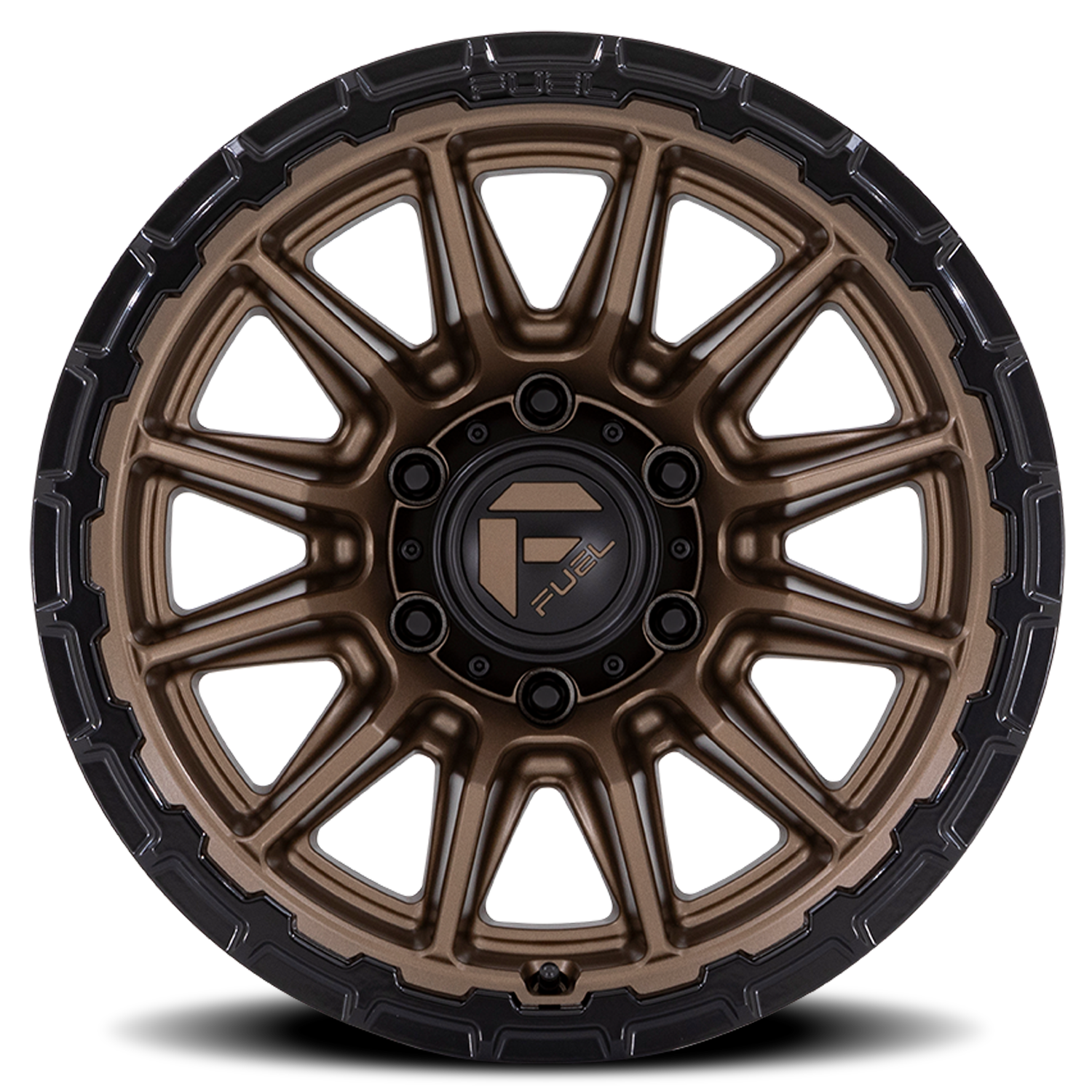 Aluminum Wheels 17X9 Piston FC866 ZB 5 On 127 Matte Bronze/Gloss Black Lip 71.5 Bore 1 Offset Fuel Off Road Wheels