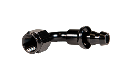 -8 90 Degree to Hose Barb Black Fleece Performance