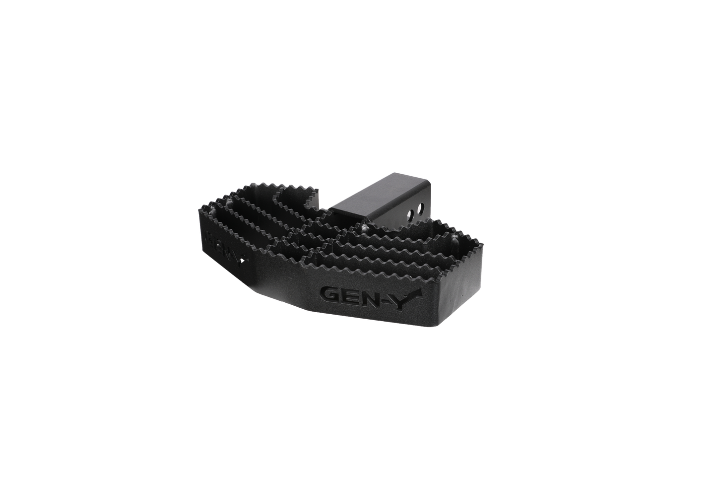 2.5 Inch Shank 3/4 Inch pin holes Only compatible w/ 32K Mega Duty Serrated Hitch Step 500 LB Capacity Gen Y Hitch