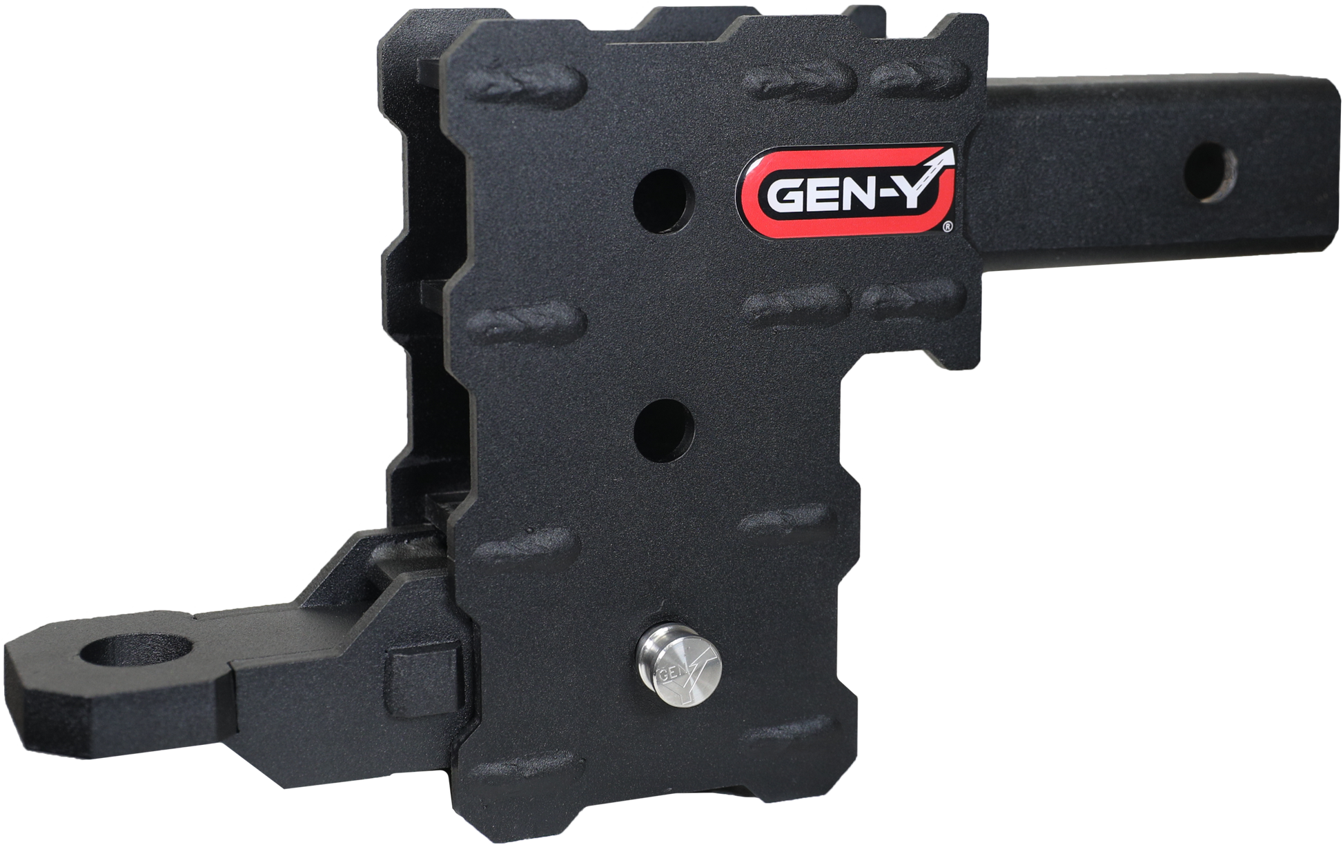 Phantom Series- 2 Inch Hollow Shank, 3 pocket 4.5 Inch Drop, 5k Towing, .5K TW With GH-102541 Ball Mount & GH-102359 Pin And Clip Gen Y Hitch