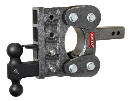 The Boss Torsion Flex 2 Inch Shank 5 Inch Drop 1.1K TW 10K Hitch & GH-031 Dual-Ball & GH-032 Pintle Lock Gen Y Hitch