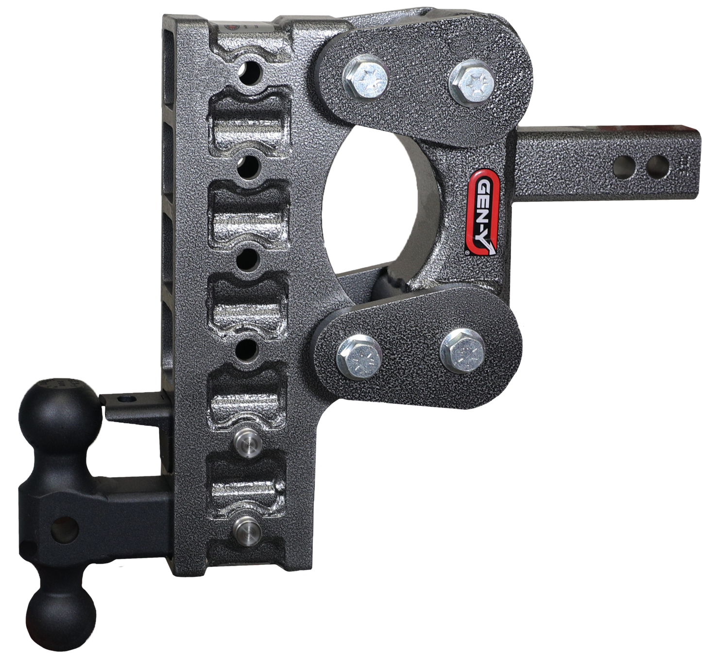The Boss Torsion Flex 2 Inch Shank 10 Inch Drop 1.1K TW 10K Hitch & GH-031 Dual-Ball & GH-032 Pintle Lock Gen Y Hitch