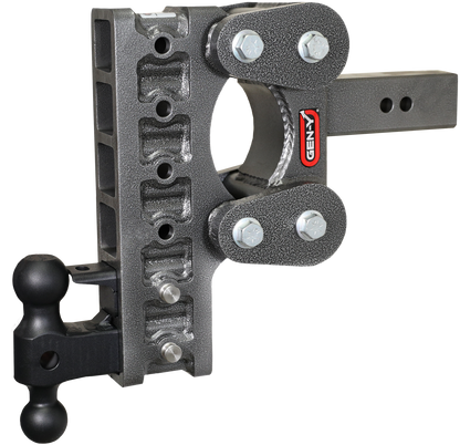 The Boss Torsion Flex 2.5 Inch Shank 10 Inch Drop 1.7K TW 16K Hitch & GH-051 Dual-Ball & GH-032 Pintle Lock Gen Y Hitch