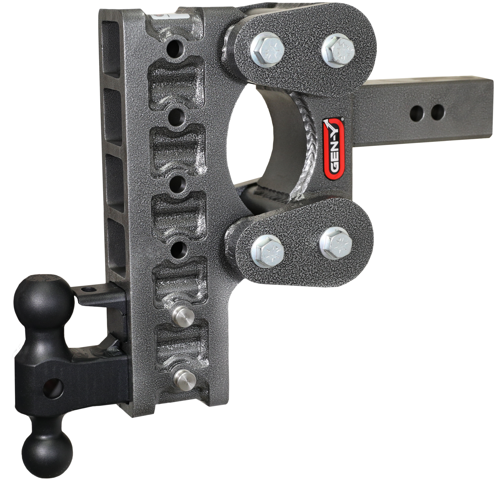The Boss Torsion Flex 2.5 Inch Shank 10 Inch Drop 1.7K TW 16K Hitch & GH-051 Dual-Ball & GH-032 Pintle Lock Gen Y Hitch
