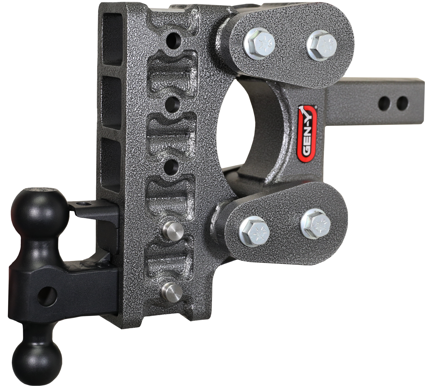 The Boss Torsion Flex 2 Inch Shank 7.5 Inch Drop 1.7K TW 16K Hitch & GH-051 Dual-Ball & GH-032 Pintle Lock Gen Y Hitch