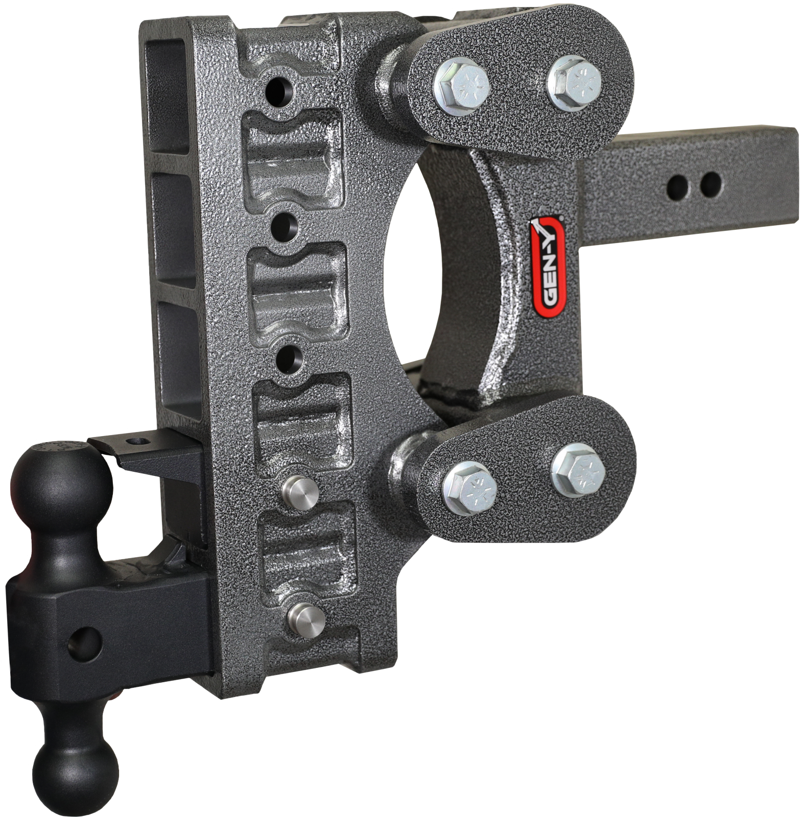 The Boss Torsion Flex 2.5 Inch Shank 9 Inch Drop 2.4K TW 21K Hitch & GH-061 Dual-Ball & GH-062 Pintle Lock Gen Y Hitch