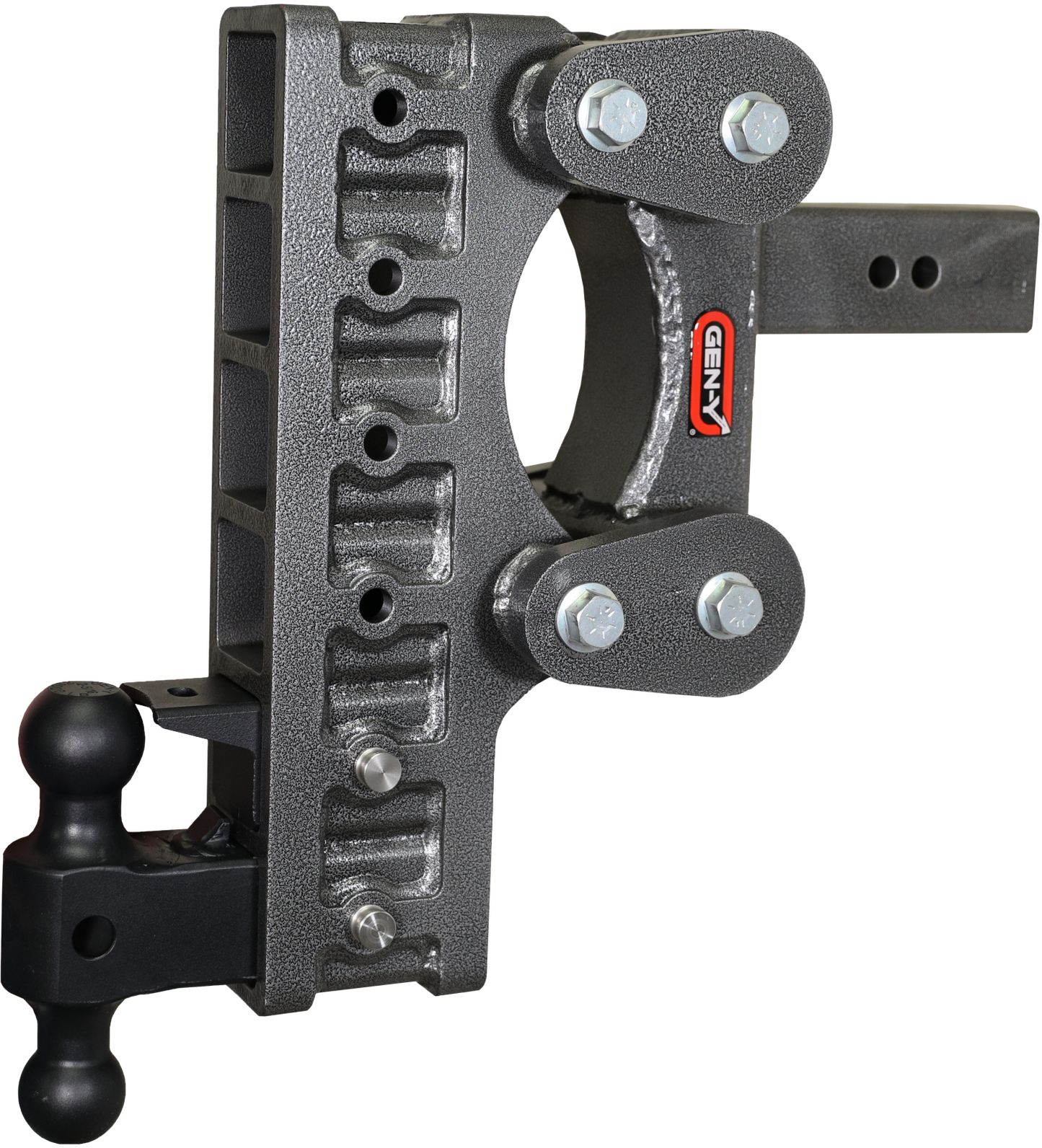 The Boss Torsion Flex 2.5 Inch Shank 12 Inch Drop 2.4K TW 21K Hitch & GH-061 Dual-Ball & GH-062 Pintle Lock Gen Y Hitch