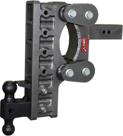 The Boss Torsion Flex 2.5 Inch Shank 12 Inch Drop 2.4K TW 21K Hitch & GH-061 Dual-Ball & GH-062 Pintle Lock Gen Y Hitch