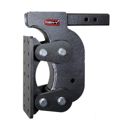 The Boss Torsion Flex Pintle Plate 2 Inch Shank 12.5 Inch Drop 1.7K TW 16K Hitch & GH-0100 Stabilizer Kit Gen Y Hitch