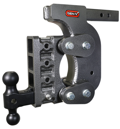 The Boss Torsion Flex 2 Inch Shank 12.5 Inch Drop 1.7K TW 16K Hitch & GH-051 Dual-Ball & GH-0100 Stabilizer Kit Gen Y Hitch
