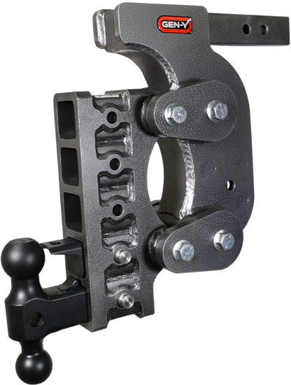 The Boss Torsion Flex 2 Inch Shank 15 Inch Drop 1.7K TW 16K Hitch & GH-051 Dual-Ball & GH-032 Pintle Lock & GH-0100 Stab Kit Gen Y Hitch