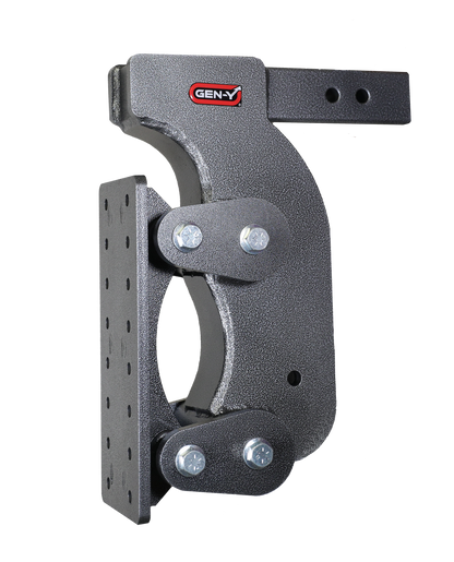 The Boss Torsion Flex Pintle Plate 2.5 Inch Shank 15 Inch Drop 2.4K TW 21K Hitch & GH-0101 Stabilizer Kit Gen Y Hitch