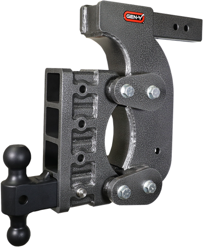 The Boss Torsion Flex 2.5 Inch Receiver 15 Inch Drop 2.4K TW 21K Hitch & GH-061 Dual-Ball & GH-0101 Stabilizer Kit Gen Y Hitch