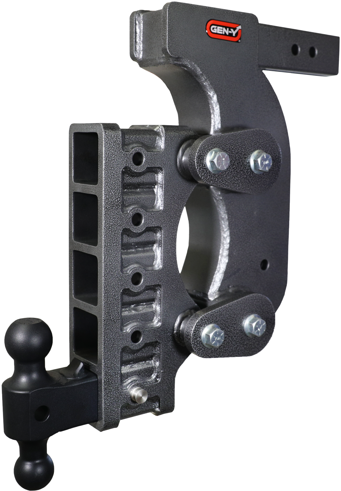 The Boss Torsion Flex 2.5 Inch Receiver 18 Inch Drop 2.4K TW 21K Hitch & GH-061 Dual-Ball & GH-0101 Stabilizer Kit Gen Y Hitch