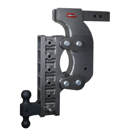 The Boss Torsion Flex 2.5 Inch Receiver 21 Inch Drop 2.4K TW 21K Hitch & GH-061 Dual-Ball & GH-0101 Stabilizer Kit Gen Y Hitch