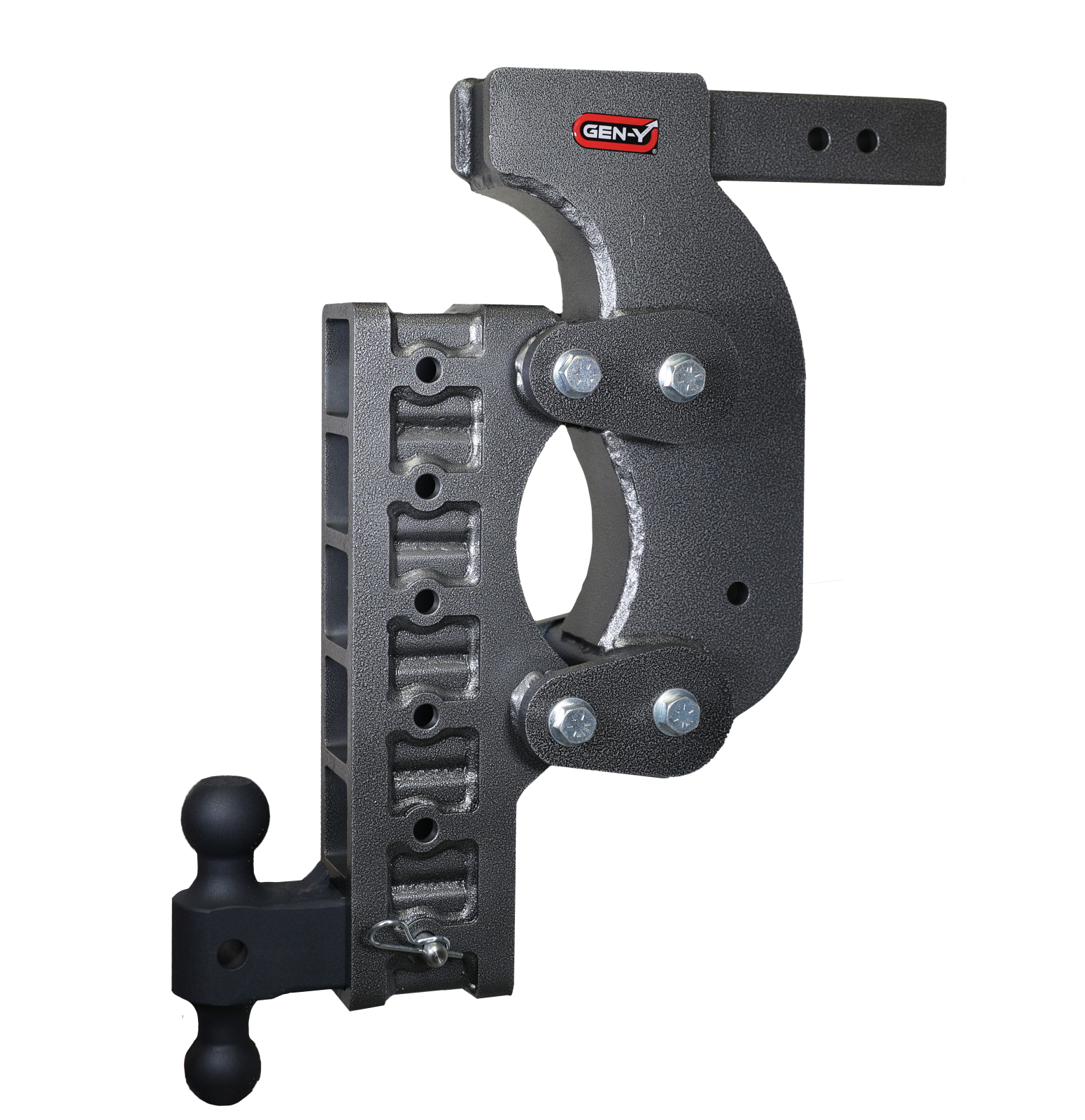 The Boss Torsion Flex 2.5 Inch Receiver 21 Inch Drop 2.4K TW 21K Hitch & GH-061 Dual-Ball & GH-0101 Stabilizer Kit Gen Y Hitch