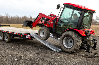 Single Heavy Duty 10 Foot Aluminum Loading Ramp 15 Inch x 120 Inch 5K Capacity Gen Y Hitch