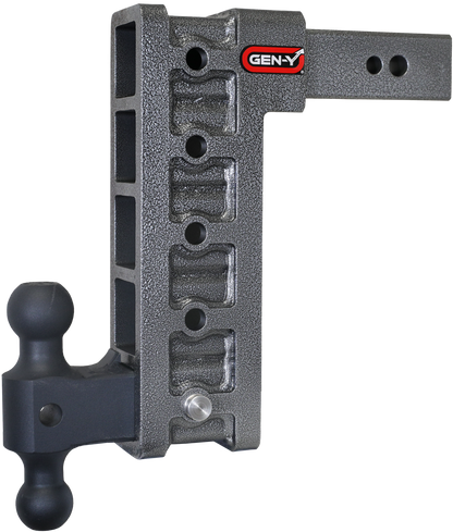 Mega Duty 2.5 Inch Shank 12 Inch Drop 3.5K TW 32K Hitch & GH-0161 Dual-Ball Gen Y Hitch