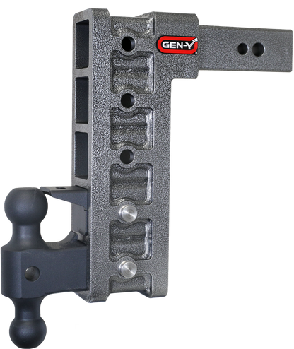 Mega Duty 2.5 Inch Shank 12 Inch Drop 3.5K TW 32K Hitch & GH-0161 Dual-Ball & GH-0162 Pintle Lock Gen Y Hitch