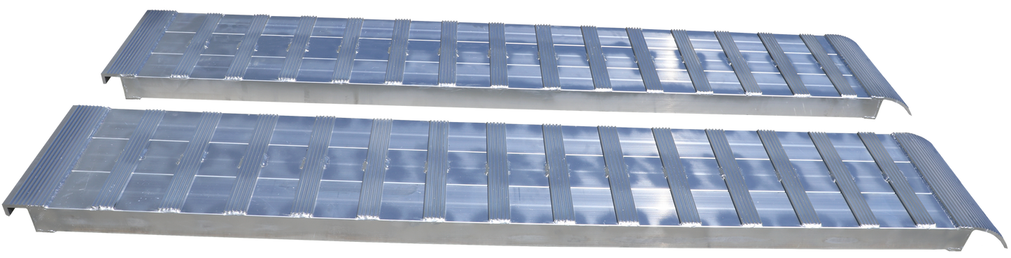 1 Pair Extreme Duty 8 foot Aluminum Loading Ramps 15 Inch x 96 Inch 7K Capacity Per Ramp Gen Y Hitch