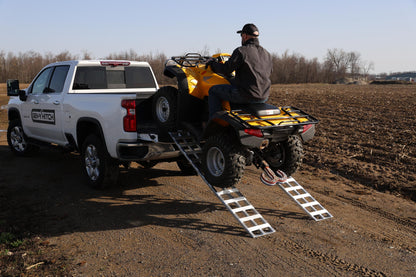 1 Pair 78 Inch Aluminum Lightweight Ramps 78 Inch x 12 Inch 600 LBS Capacity Per Ramp Gen Y Hitch