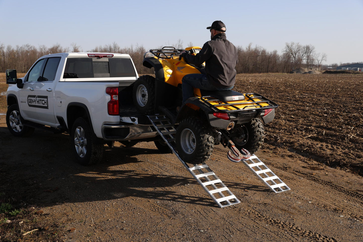 1 Pair 78 Inch Aluminum Lightweight Ramps 78 Inch x 12 Inch 600 LBS Capacity Per Ramp Gen Y Hitch
