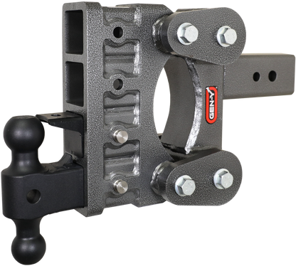 The Boss Torsion Flex 3 Inch Shank 6 Inch Drop 2.4K TW 21K Hitch & GH-061 Dual-Ball & GH-062 Pintle Lock Gen Y Hitch