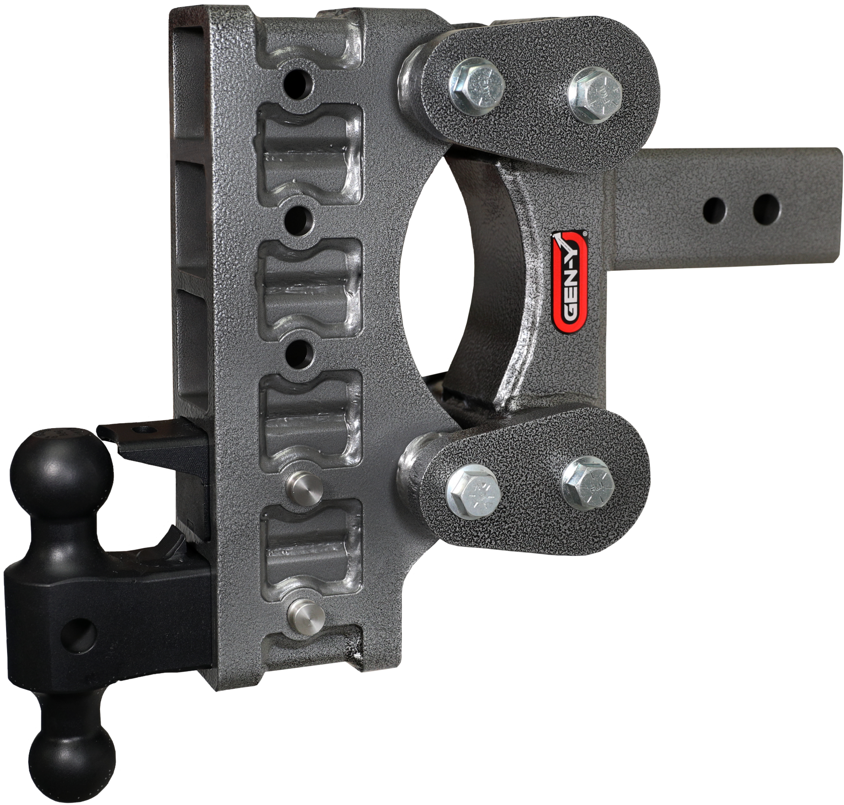 The Boss Torsion Flex 3 Inch Shank 9 Inch Drop 2.4K TW 21K Hitch & GH-061 Dual-Ball & GH-062 Pintle Lock Gen Y Hitch